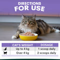 how much calming supplement to feed a cat