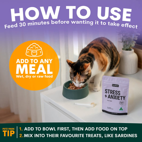 how to use petz park stress and anxiety for cats